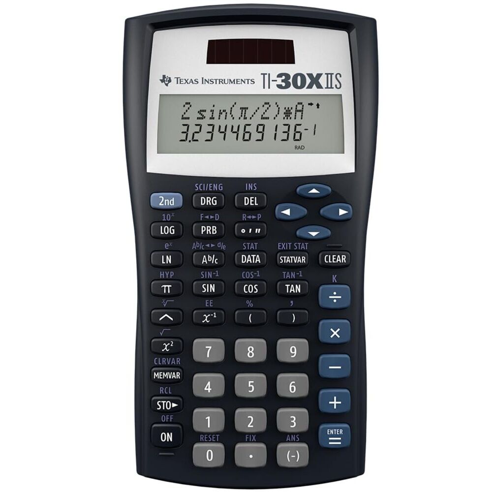 Texas Instruments TI-30X IIS Scientific Calculator Solar Two Line Tested Working